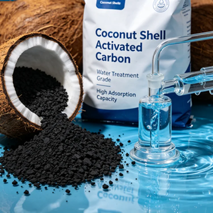 Carbono de casca de coco de alta pureza para purificação de esgoto industrial